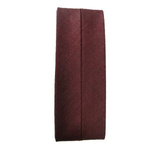 Baumwollschrägband - 40/20 - 5m Coupon - rot-braun