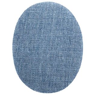 2x Aufbügelflecken - Jeans - klein - hellblau