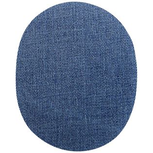 2x Aufbügelflecken - Jeans - blau - groß