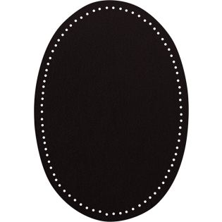2x Wildlederimitat - Patches - 14x9,5cm - schwarz
