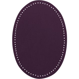 2x Wildlederimitat - Patches - 14x9,5cm - brombeer