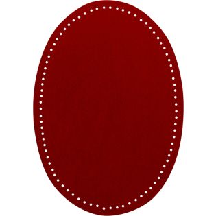 2x Wildlederimitat - Patches - 14x9,5cm - rot