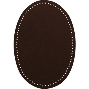 2x Wildlederimitat - Patches - 14x9,5cm - dunkelbraun