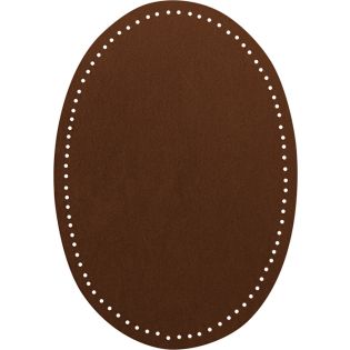 2x Wildlederimitat - Patches - 14x9,5cm - brandy