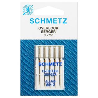 Schmetz - 5 Nähmaschinennadeln - ELX705 St.80/12 - Overlock