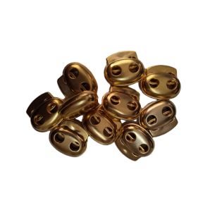 Kordelstopper - 26 mm - gold - oval