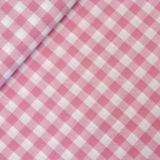 Baumwolle - Karo 0,9 cm - rosa