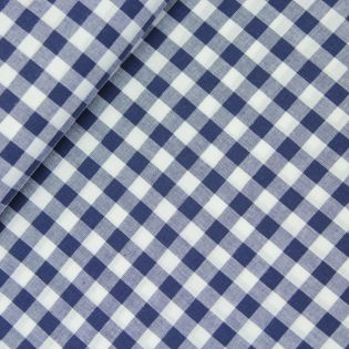 Baumwolle - Karo 0,9 cm - navy