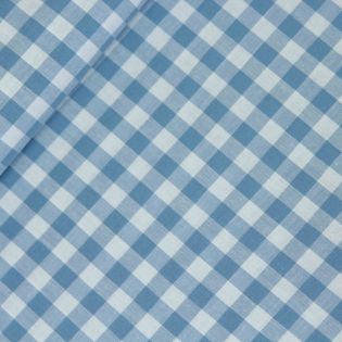 Baumwolle - Karo 0,9 cm - hellblau