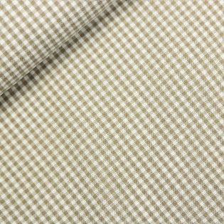 Baumwolle - Karo 0,2 cm - beige