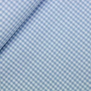 Baumwolle - Karo 0,2cm - hellblau