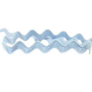 Zackenlitze - 7 mm - uni - eisblau