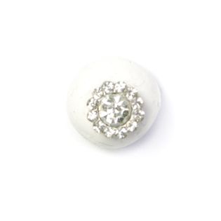 Öse - Steinchen - 8 mm - silber