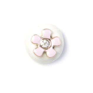Öse - Blume - Stein - 10 mm - rose