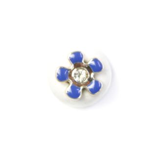 Öse - Blume - Stein - 10 mm - blau