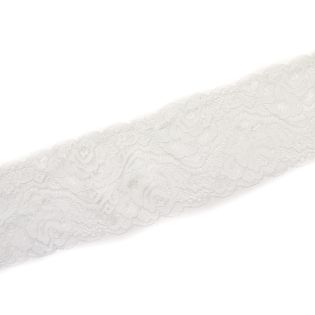 Perlonspitze - elastisch - 90 mm - weiss
