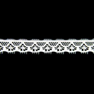 Perlonspitze - 11 mm - weiss