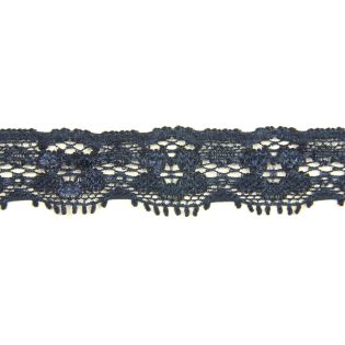 Perlonspitze - elastisch - 25 mm - navy