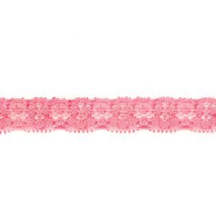 Perlonspitze - elastisch - 25 mm - rosa