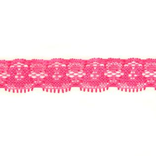 Perlonspitze - elastisch - 25 mm - pink