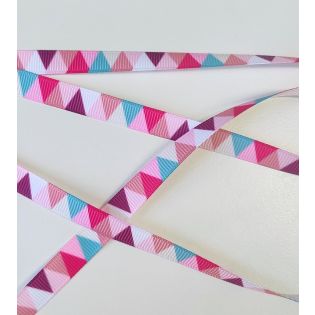 Webband - Dreiecke - 9mm - pink