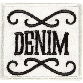 Applikation - Denim - weiß