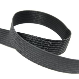 Gummiband - 20 mm - schwarz