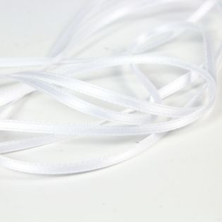 Satinband - Doubleface - 3 mm - weiss