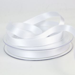 Satinband - Doubleface - 10 mm - weiss