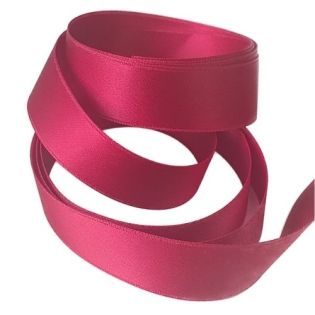 Satinband - Doubleface  - 16mm - kirschrot