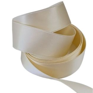 Satinband - Doubleface  - 25mm - beige