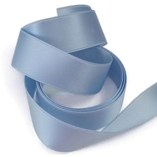 Satinband - Doubleface  - 25mm - hellblau