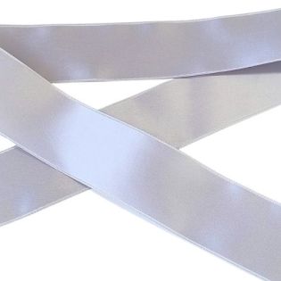 Satinband - Doubleface - 40 mm - lichtgrau