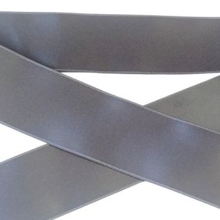 Satinband - Doubleface - 40 mm - dunkelgrau