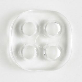 4-Loch-Knopf - Wäscheknopf - 11 mm - transparent