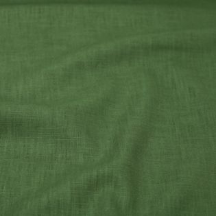 Reines Leinen - vorgewaschen - uni - moosgrün