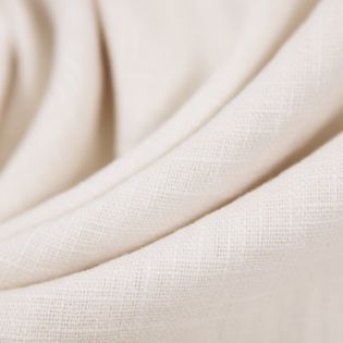 Reines Leinen - vorgewaschen - uni - creme