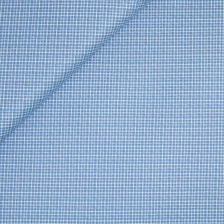 Baumwolle - Karo Gitter - hellblau