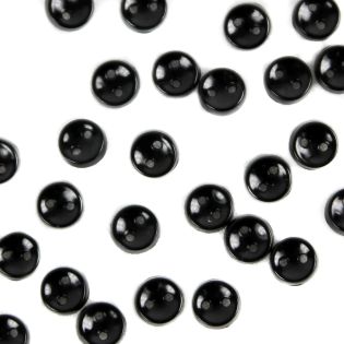 2-Loch-Knopf - 7 mm - schwarz