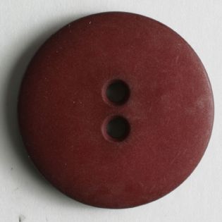 2-Loch-Knopf - 15mm - bordeaux - matt