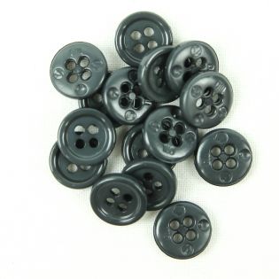 4-Loch-Knopf - 11 mm - anthrazit
