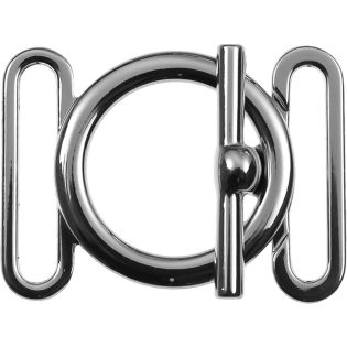 Gürtelschnalle - 30 mm - silber
