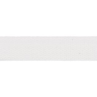 Baumwollgurtband - uni - 30 mm - weiß
