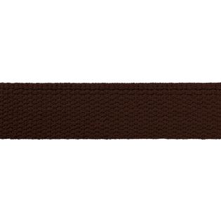Baumwollgurtband - uni - 30 mm - dunkelbraun