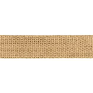 Baumwollgurtband - uni - 30 mm - dunkelbeige