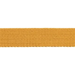 Baumwollgurtband - uni - 30 mm - senfbraun
