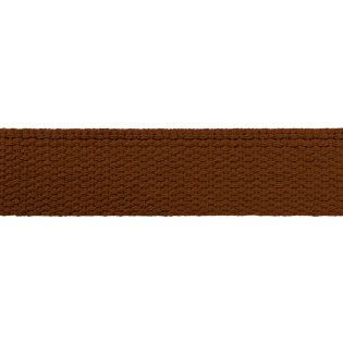 Baumwollgurtband - uni - 30 mm - brandy