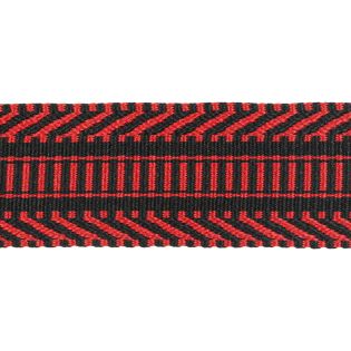 Gurtband - 38 mm - Ethno - rot-schwarz