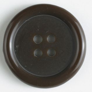 4-Loch-Knopf - 15 mm - dunkelbraun