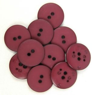 2-Loch-Knopf - 23 mm - matt-bordeaux